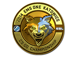 Sticker | Gold ESL Wolf (Foil) | Katowice 2014 image