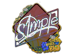 Sticker | s1mple (Glitter) | Rio 2022 image