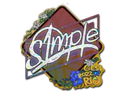 Sticker | s1mple (Glitter) | Rio 2022 image