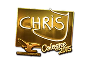 Sticker | chrisJ (Gold) | Cologne 2015 image