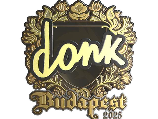 Sticker | donk (Gold) | Budapest 2025