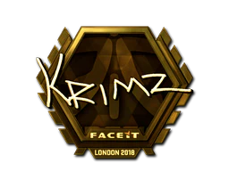 Sticker | KRIMZ (Gold) | London 2018 image