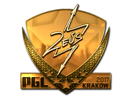 Sticker | Zeus (Gold) | Krakow 2017 image