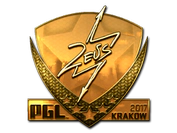 Sticker | Zeus (Gold) | Krakow 2017 image