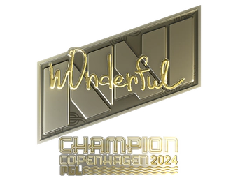 Sticker | w0nderful (Gold, Champion) | Copenhagen 2024 image