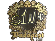 Sticker | s1n (Gold) | Budapest 2025 image