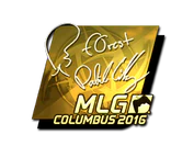 Sticker | f0rest (Gold) | MLG Columbus 2016 image