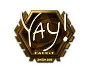 Sticker | yay (Gold) | London 2018 image