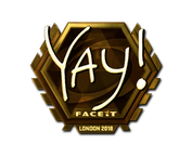 Sticker | yay (Gold) | London 2018 image
