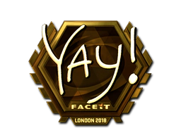 Sticker | yay (Gold) | London 2018 image