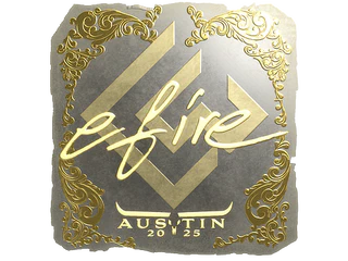 Sticker | efire (Gold) | Austin 2025