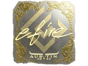Sticker | efire (Gold) | Austin 2025 image