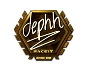 Sticker | dephh (Gold) | London 2018 image