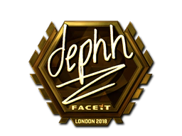 Sticker | dephh (Gold) | London 2018 image