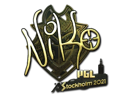 Sticker | NiKo (Gold) | Stockholm 2021 image