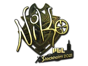 Sticker | NiKo (Gold) | Stockholm 2021 image
