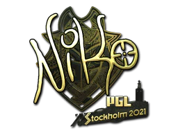 Sticker | NiKo (Gold) | Stockholm 2021 image
