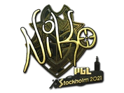 Sticker | NiKo (Gold) | Stockholm 2021 image