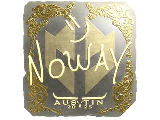 Sticker | noway (Gold) | Austin 2025