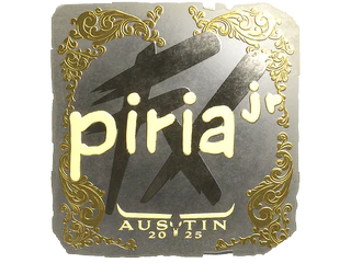 Sticker | piriajr (Gold) | Austin 2025
