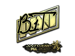 Sticker | b1t (Gold) | Antwerp 2022 image