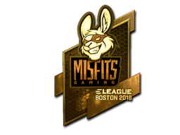 Sticker | Misfits Gaming (Gold) | Boston 2018 image