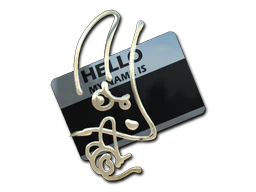 Sticker | Hello M4A1-S (Gold) image