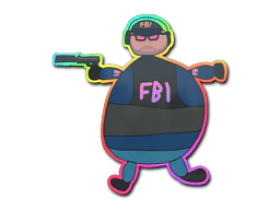Sticker | Poorly Drawn FBI (Holo) image