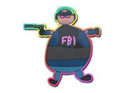 Sticker | Poorly Drawn FBI (Holo) image