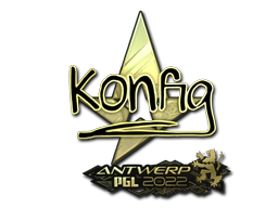 Sticker | k0nfig (Gold) | Antwerp 2022 image