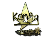 Sticker | k0nfig (Gold) | Antwerp 2022 image