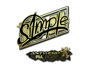 Sticker | s1mple (Gold) | Antwerp 2022 image