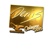 Sticker | denis (Gold) | Cologne 2015 image