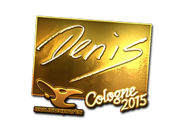 Sticker | denis (Gold) | Cologne 2015 image