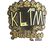 Sticker | kl1m (Gold) | Budapest 2025 image