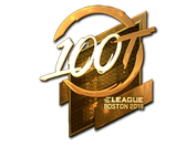 Sticker | 100 Thieves (Gold) | Boston 2018 image
