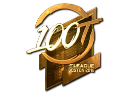 Sticker | 100 Thieves (Gold) | Boston 2018 image