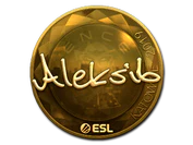 Sticker | Aleksib (Gold) | Katowice 2019 image