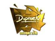 Sticker | dupreeh (Gold) | Cologne 2016 image