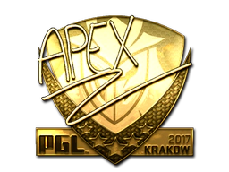 Sticker | apEX (Gold) | Krakow 2017 image