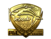 Sticker | keshandr (Gold) | Krakow 2017 image