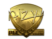 Sticker | aizy (Gold) | Krakow 2017 image