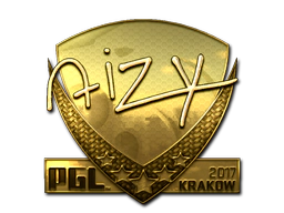 Sticker | aizy (Gold) | Krakow 2017 image