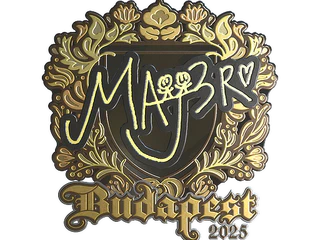 Sticker | MAJ3R (Gold) | Budapest 2025