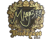 Sticker | MAJ3R (Gold) | Budapest 2025 image