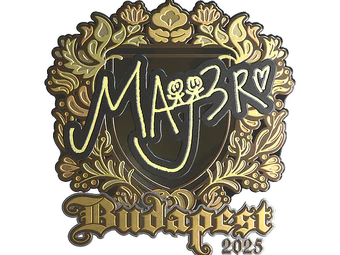 Sticker | MAJ3R (Gold) | Budapest 2025 image
