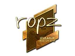 Sticker | ropz (Gold) | Boston 2018 image