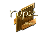 Sticker | ropz (Gold) | Boston 2018 image