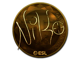 Sticker | NiKo (Gold) | Katowice 2019 image