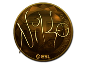 Sticker | NiKo (Gold) | Katowice 2019 image
